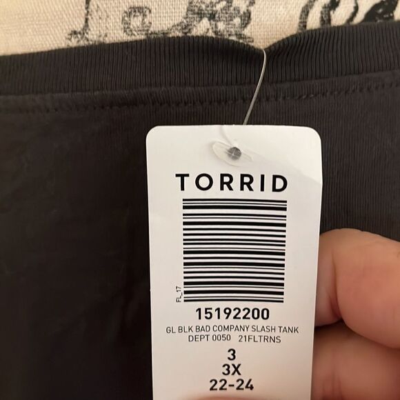 Torrid Bad Company Faded Black Distressed Graphic Tank Top Contemporary Boho - Picture 14 of 14